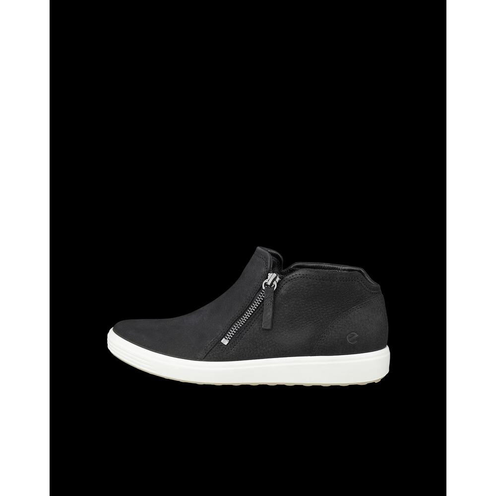 ECCO Soft 7 Women's Nubuck Zip Bootie Size 39 8 8.5